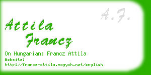 attila francz business card